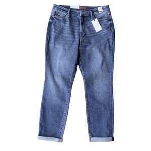 NEW Judy Blue Mid-Rise Boyfriend Jeans 11 30 Dark Wash #82662 Relaxed Fit Casual